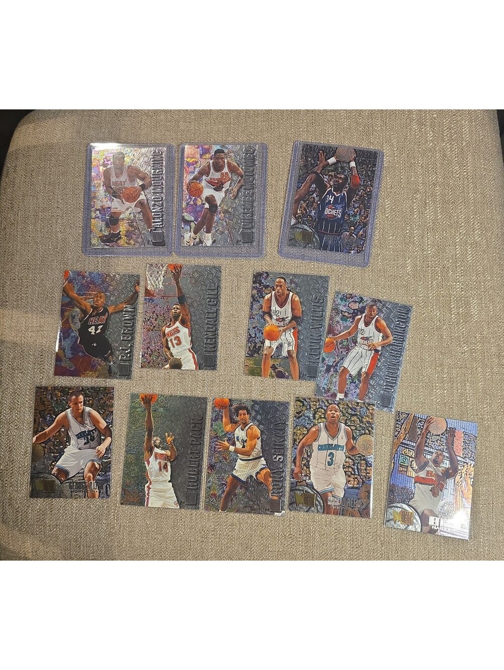 12 card nba fleer metal Card Lot 95 and 9t